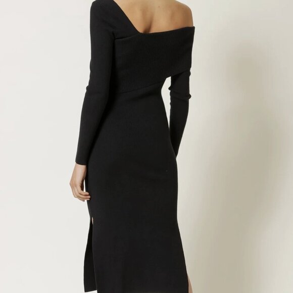 REVOLVE Line and Dot Black SYLVIE MIDI SWEATER DRESS XS - Picture 3 of 7